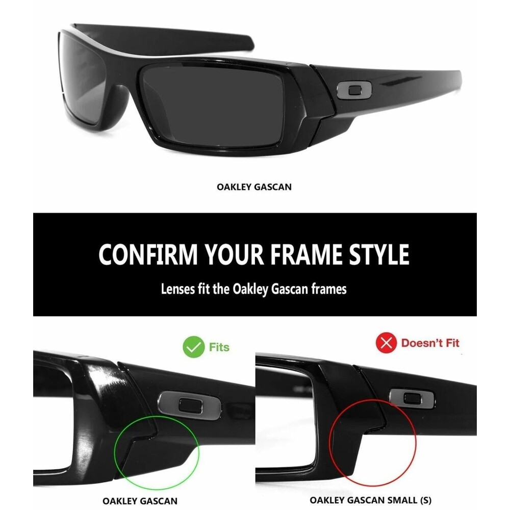 Polarized NEW Iridium Replacement Lenses For Oakley Gascan Sunglasses- Black - Picture 4 of 6